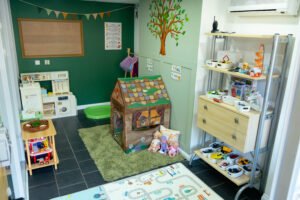 Creation Station classroom for children aged 3–5 at Little Lion Cubs Nursery in Netherfield, Nottingham, featuring role play areas, imaginative play resources, dressing-up clothes, and creative learning spaces.